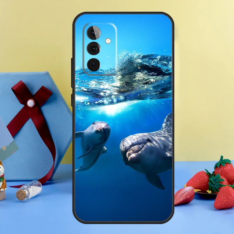 Ocean Dolphin Case For Samsung Galaxy A13 A23 A33 A53 A73 A14 A24 A34 A54 A72 A52 A32 A12 A51 A71 A15 A25