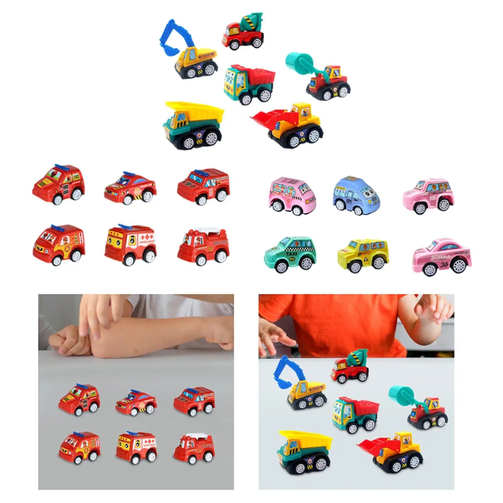 Coche de juguete realista para niños y niñas, vehículo de juguete, favores de fiesta, 6x