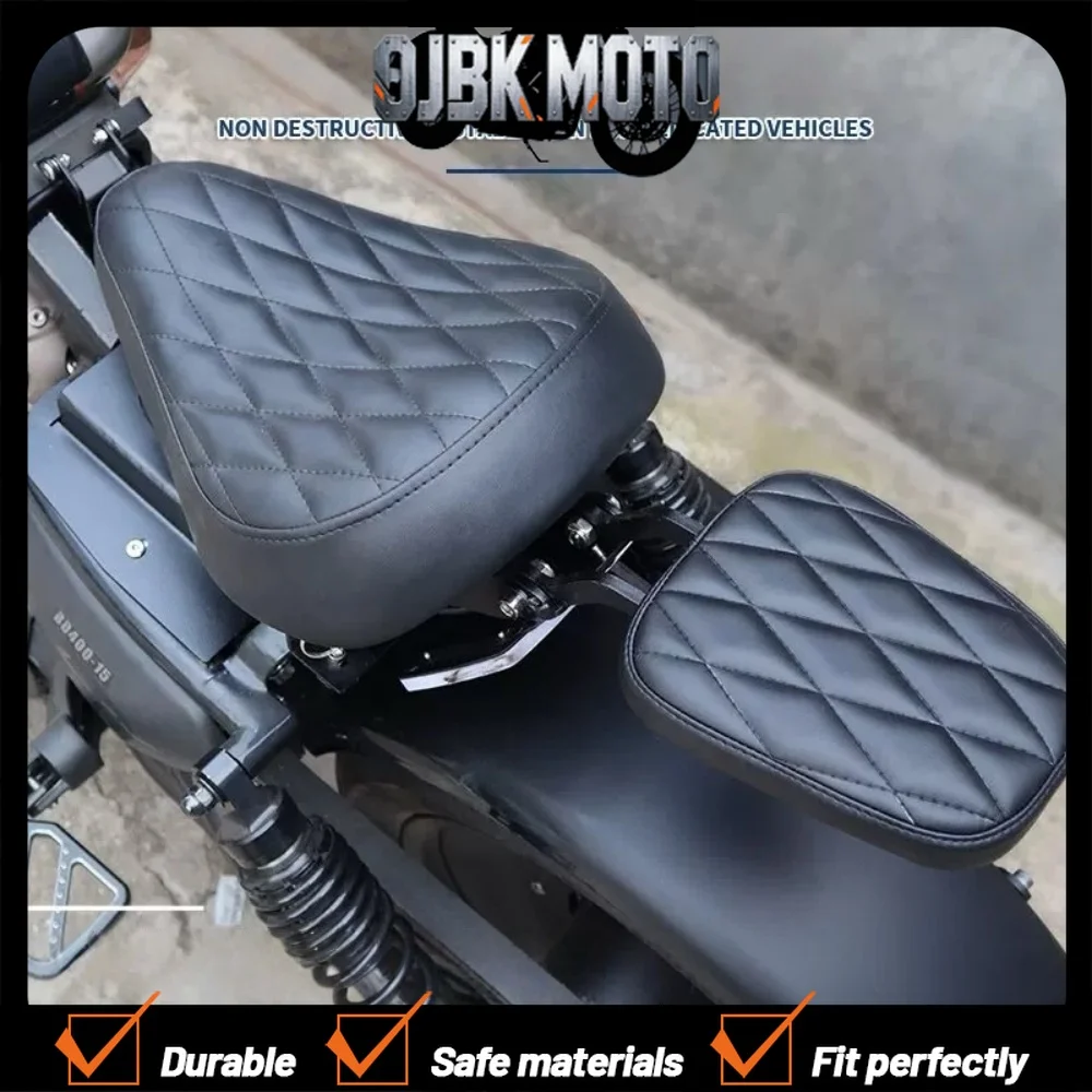【Perfect fit】BENDA ChinchiIIa500 Retro Folding Seat Cushion Hidden Double Seat Cushion Bobber Seat Leather