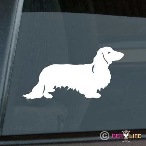 For Dachshund Sticker Die Cut Vinyl - longhaired wiener dog Car decal