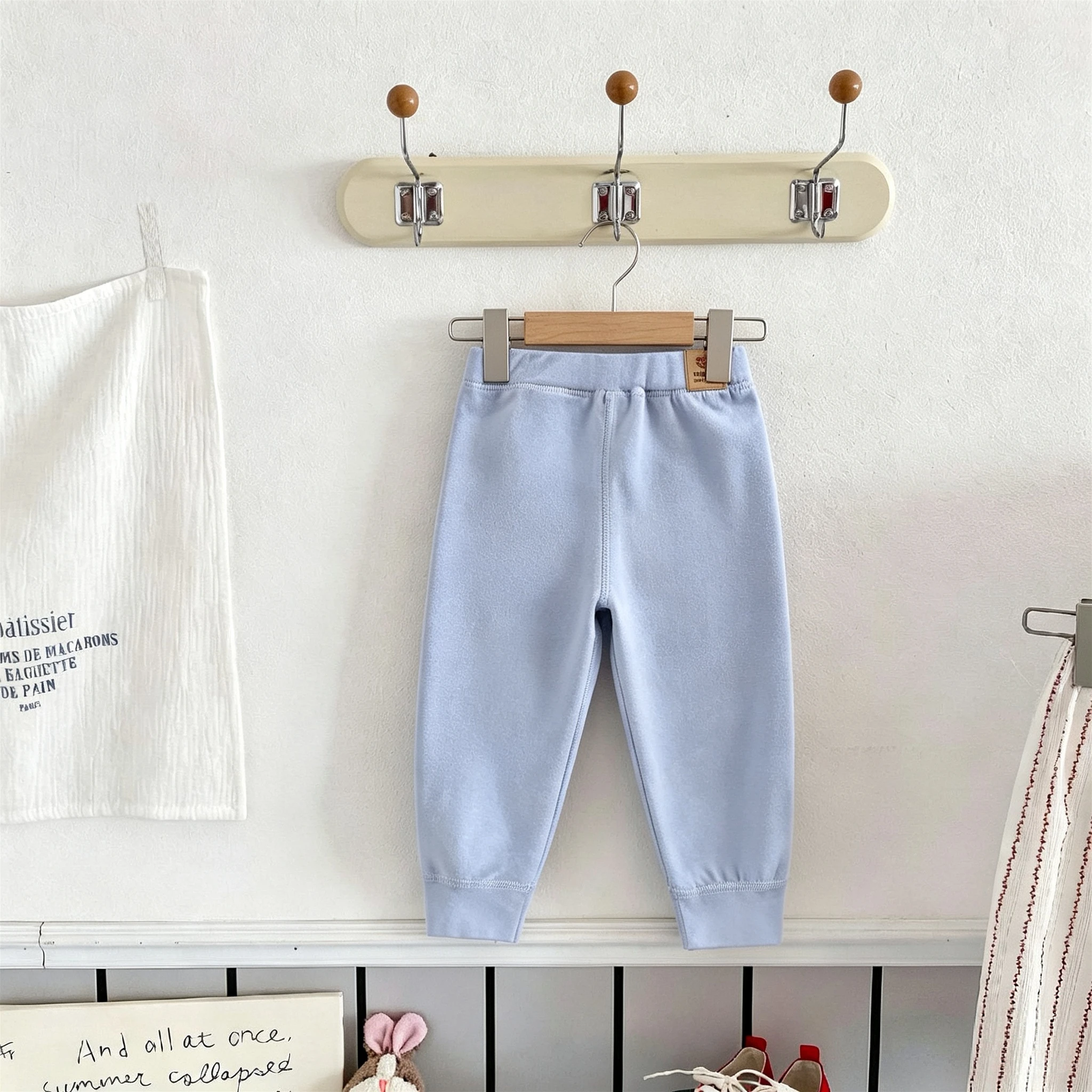 Solid Color Simple Comfort Kids Home Clothes Trousers Children's Autumn Pants Girls And Boys Casual Bottoming Long Pant 2-8years