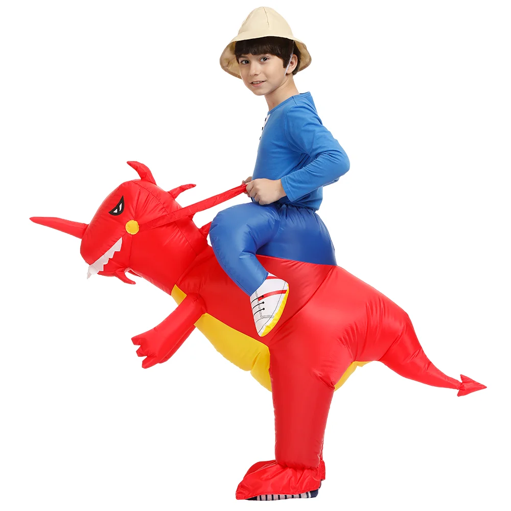 Kids Inflatable Dinosaur Costume Funny Children Dinosaurs Inflatable Suits for Halloween Carnival Anime Fancy Cosplay Costumes