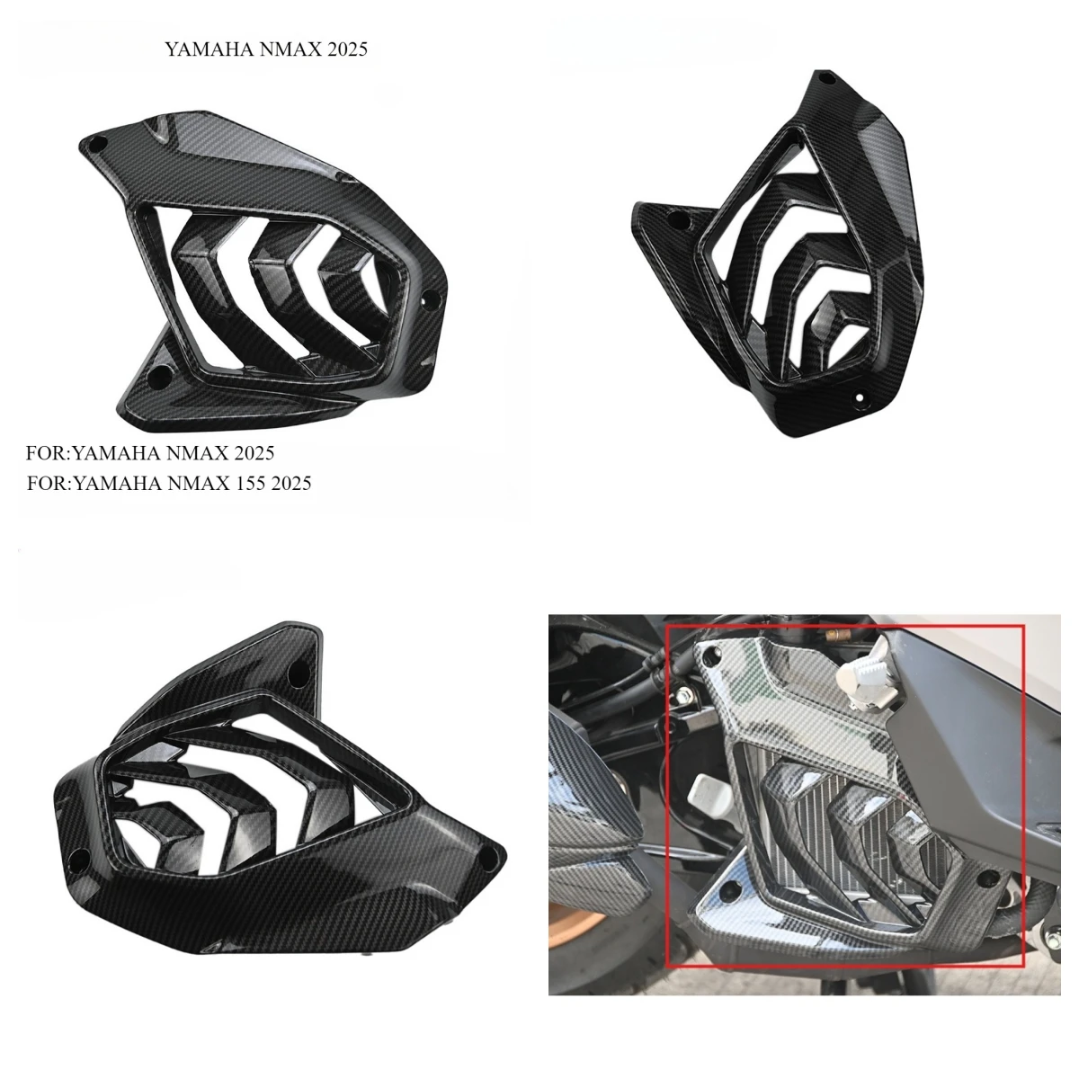 

modified water tank decoration carbon fiber pattern water tank cover suitable for Yamaha NMAX155 Turbo V3 2025