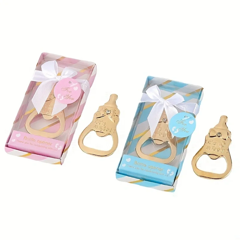 1pc Baby Shower Milk Bottle Shape Bottle Opener Gifts Birthday Party Full Moon Favors for Guests BabyBoy Baby Girl BottleOpener