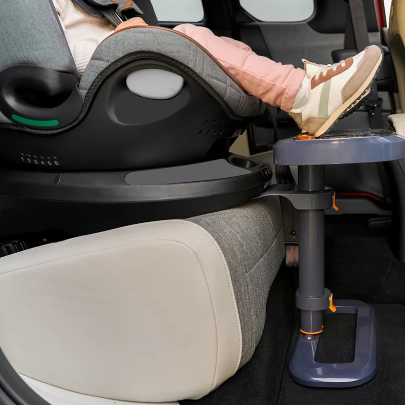 New Adjustable Angle Children Car Seat Footrest, Foldable Kids Foot Stool for Travel Use