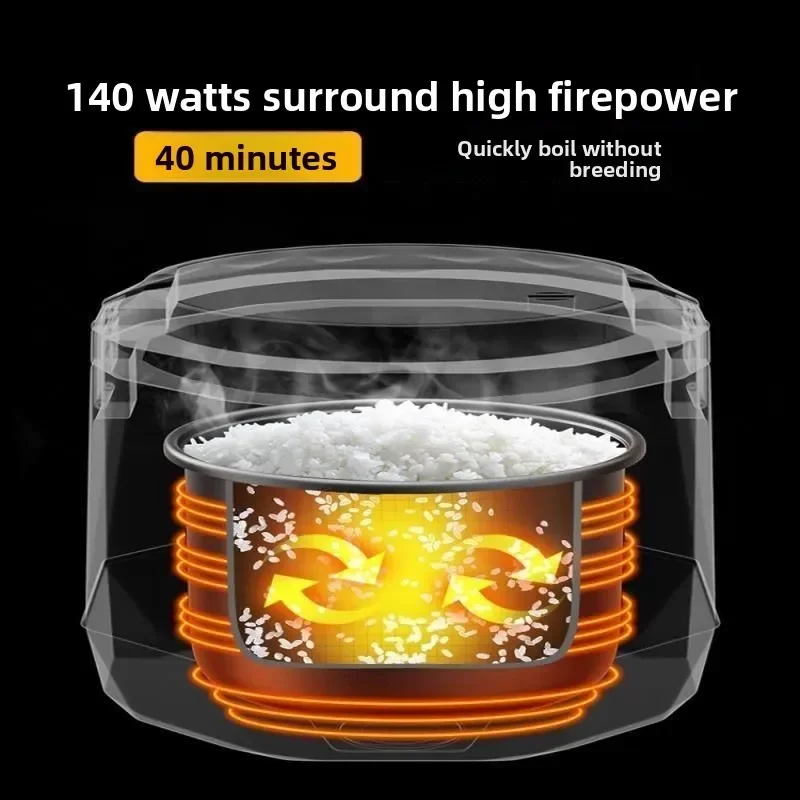 Durable 12V 24V Dual-purpose Car Rice Cooker 2L Special for Large Truck Trolley Self-driving Tour Durable