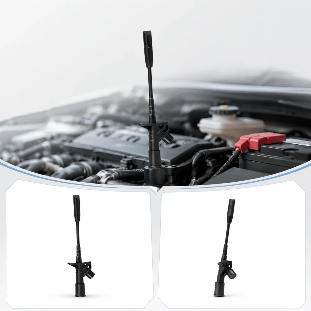 3pcs Non-Piercing Test Hook Clip Wire Piercing Probe Standard 4mm Banana Plug Interface Ergonomic Hook Design Car Circuit Tester