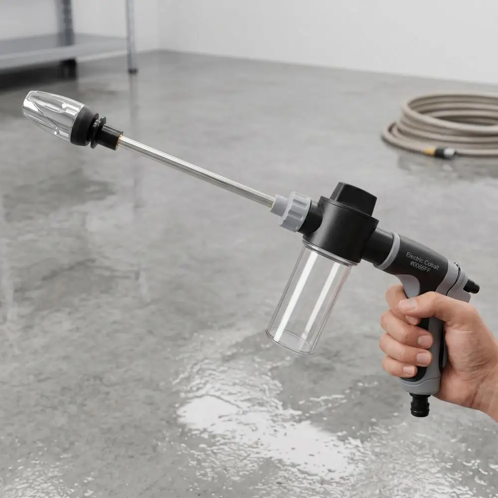 

Car Wash Sprayer with Integrated Foam Pot Design Large Water Output Pressurized Nozzle And Ergonomic Handle Water Shooter