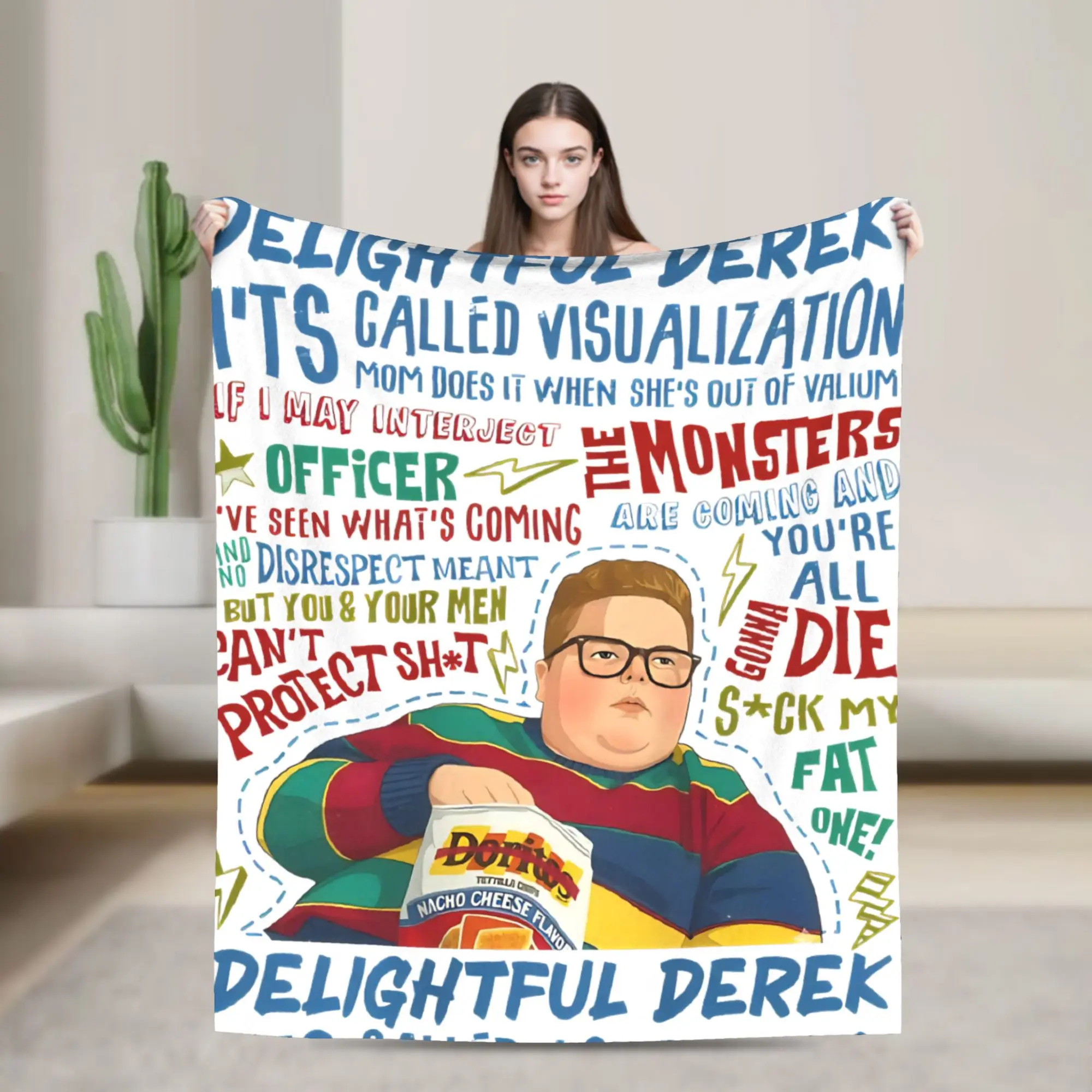 Delightful Derek Sck A Fat One UFO Movie   Blanket Flannel Multifunction Super Soft Throw Blanket for Sofa Outdoor Bedding Throw