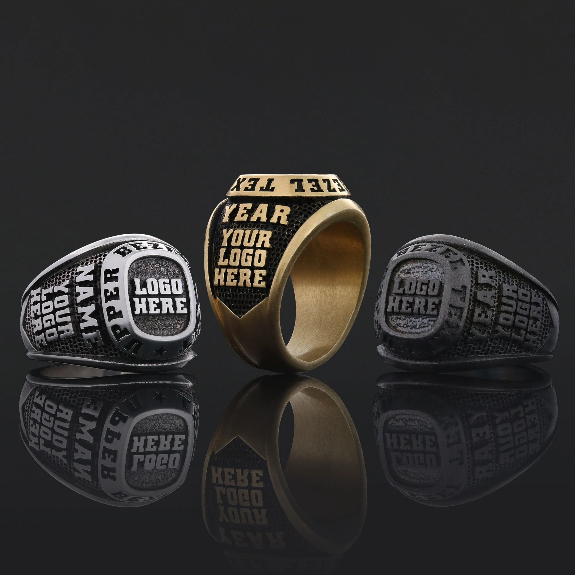 Statement Cocktail Ring - Kişiselleştirilmiş 3D Gravürlü Mühür Yüzük Özel