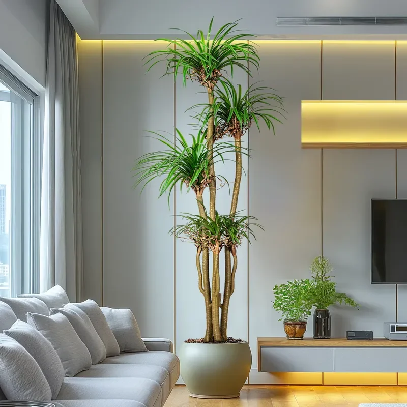 Artificial Dracaena Tree Potted Fake Green Plant for Home Office Decor Indoor Outdoor Plastic Foliage Decoration Realistic