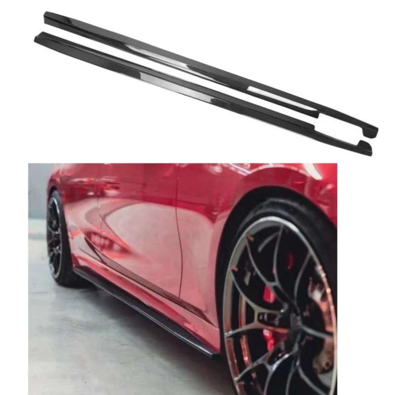 

For 2020+ BMW G20 G28 3 Series AC Style Gloss Black Side Skirts Exterior Parts