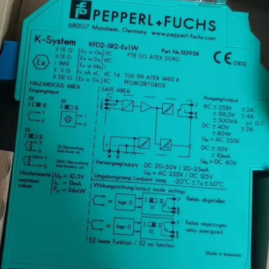 Pepperl+Fuchs KFD2-SR2-EX1.W signal isolator safety barrier Brand New-132958 #Y