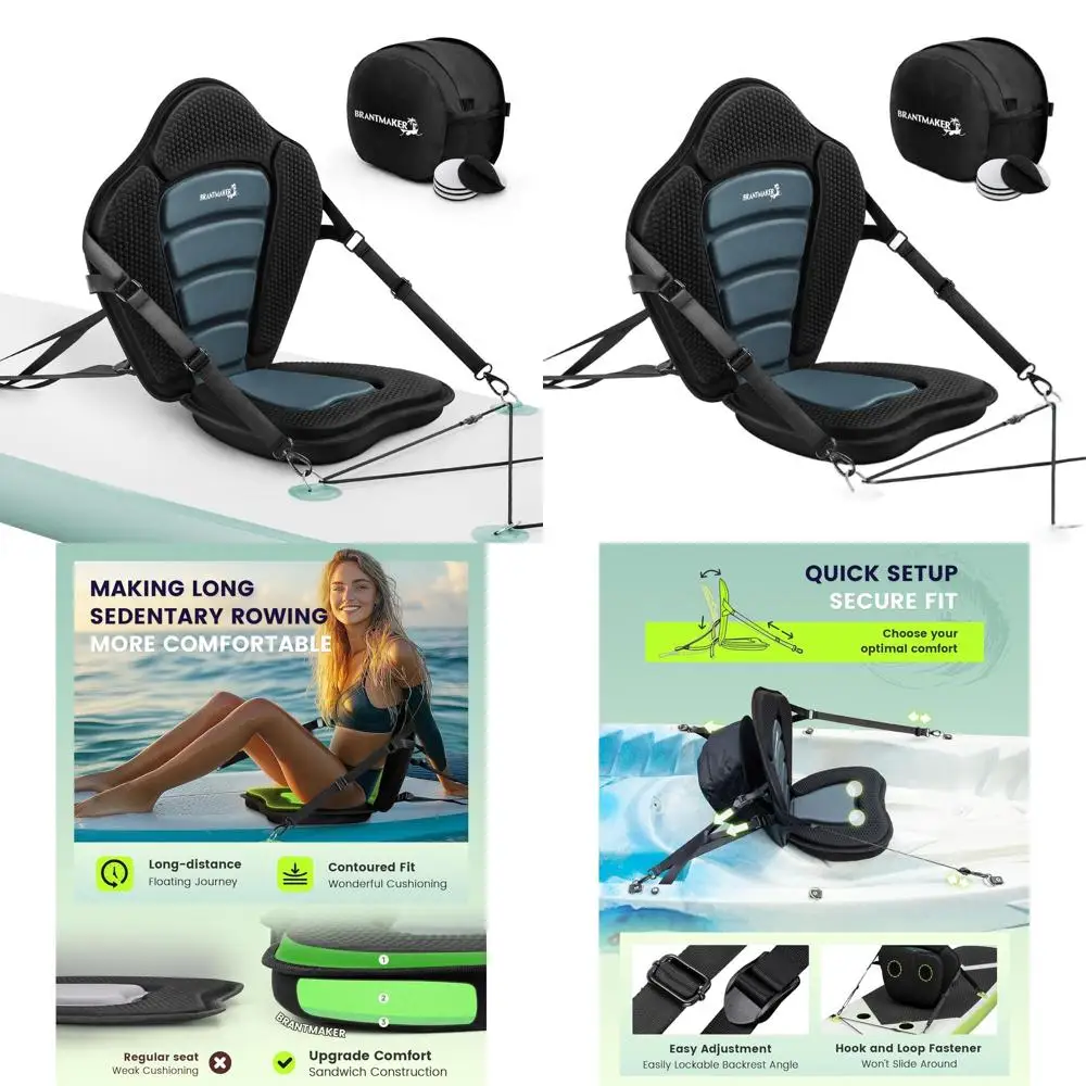 

Comfortable Back-Supported Seats for Paddleboards, SUP, Canoes, and Ocean Kayaks