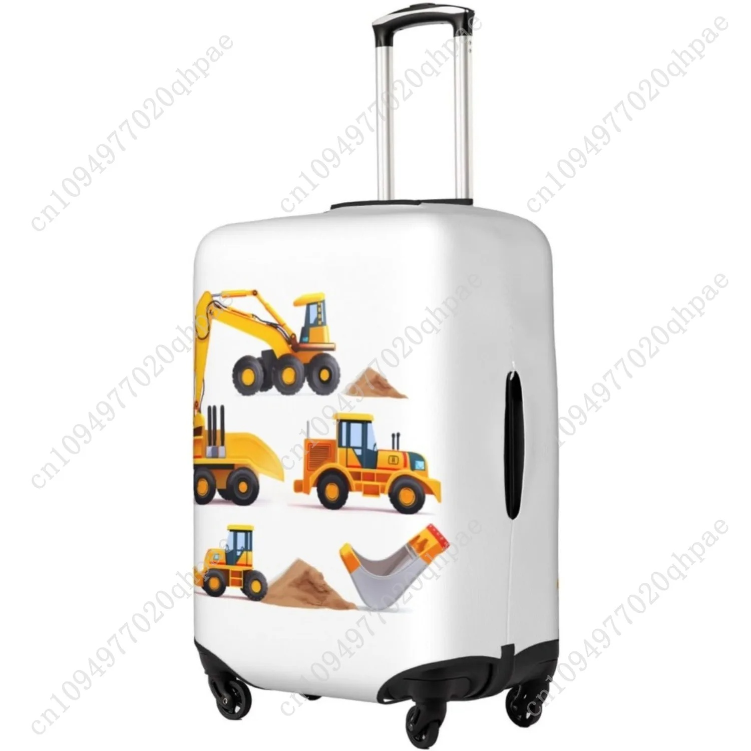 COPERTURA per valigia per bagagli Macchinari Escavatore Camion e caricatore, COPERTURA per valigie giocattolo per cartoni animati Elastico, M - Adatto per bagagli da 22-24 pollici (N