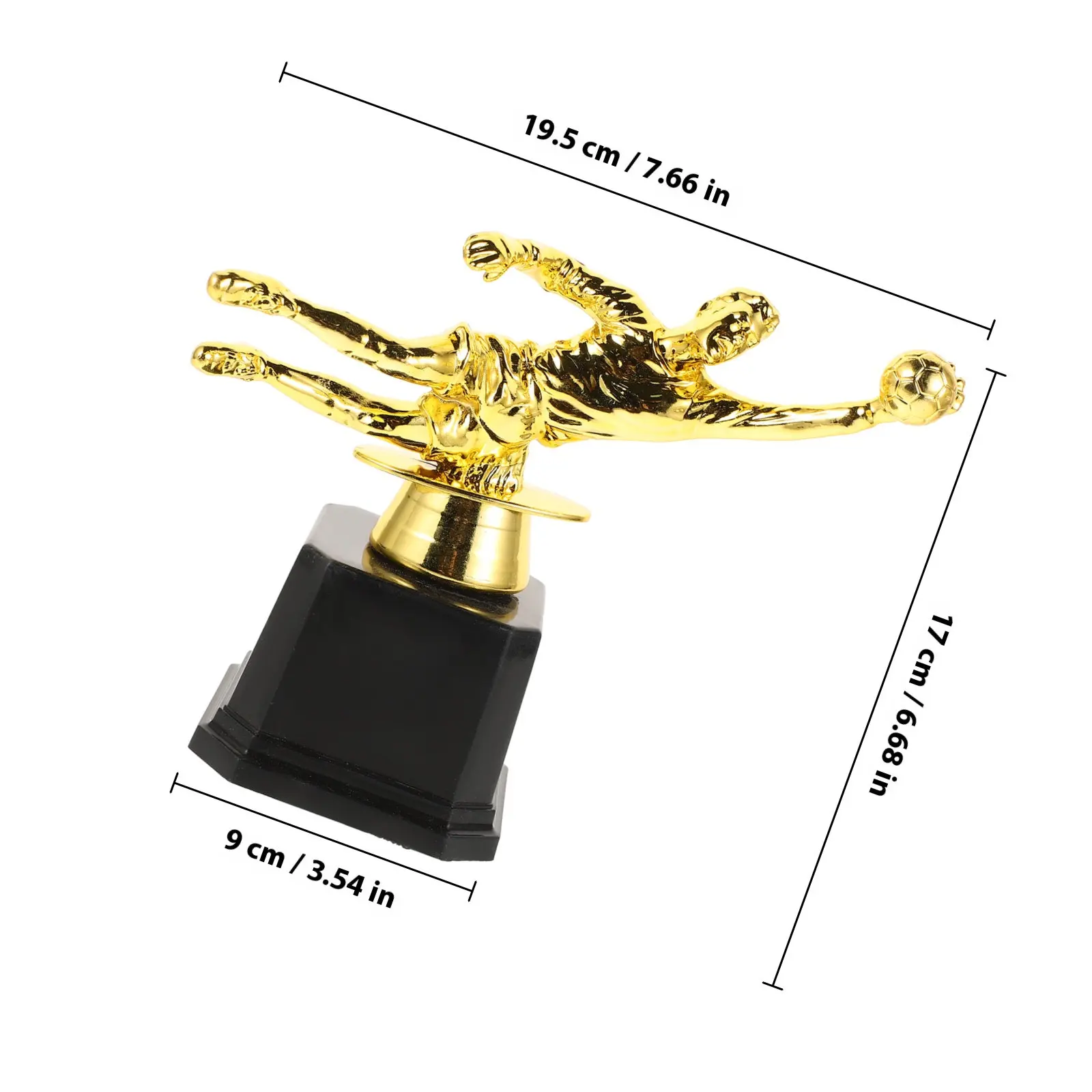 Small Lightweight Plastic Trophies for Children Gold Soccer Trophy Cup Ideal Size Kids School Competition Prize Fun