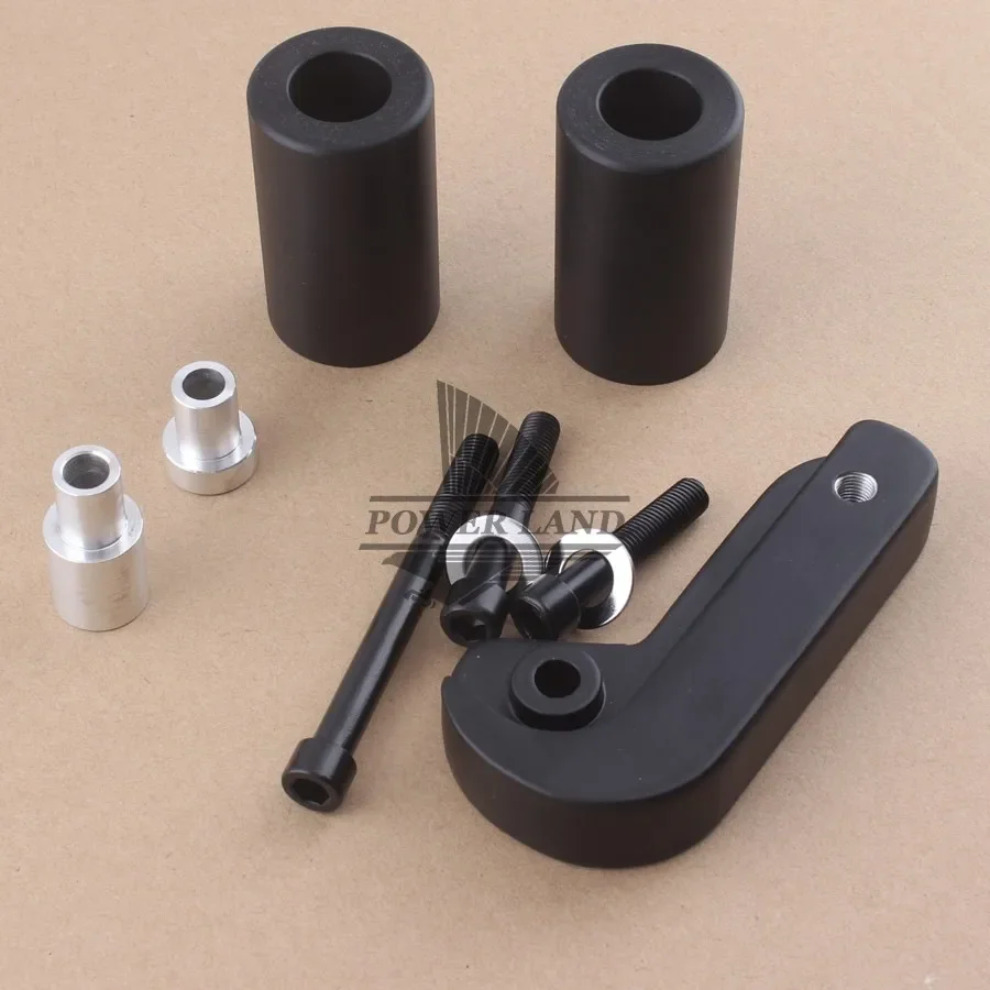 

Запчасти для защиты от падения мотоцикла, без выреза, слайдер рамы Delrin, колпачки для защиты от столкновений, черные для Suzuki GSX-R 600/750 2006-2008