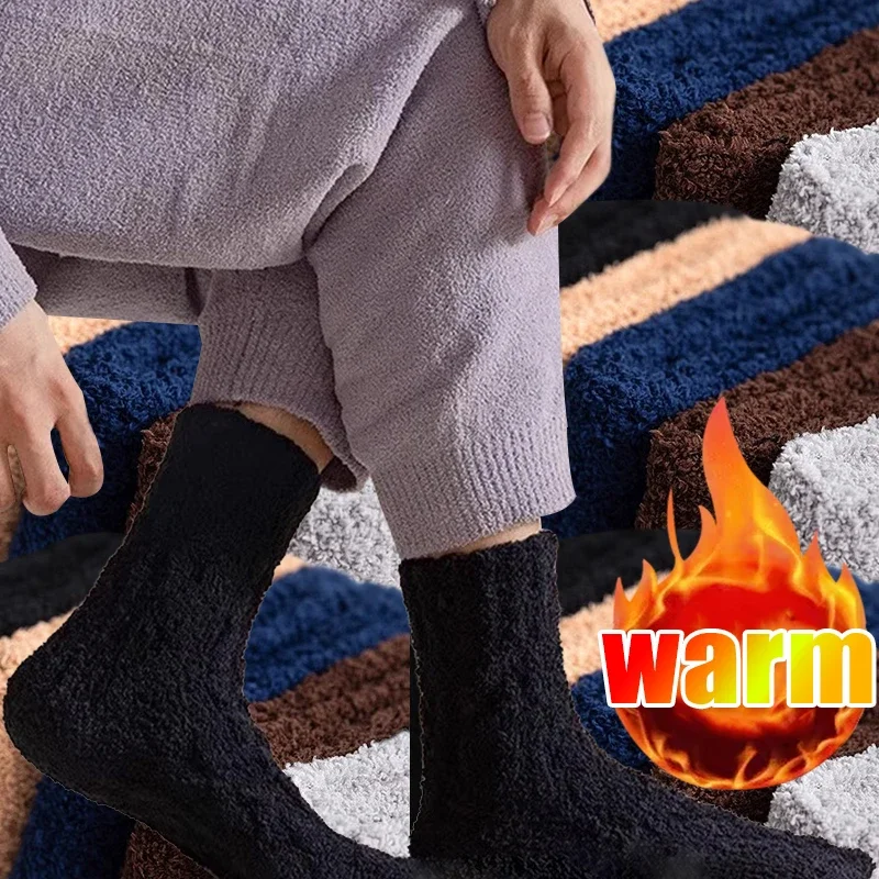 Winter Warme Herrensocken Damen Widerstehen Kälte Thermo Mittelrohrsocken Outdoor Shopping Foto Bequeme mittellange Strumpfwaren