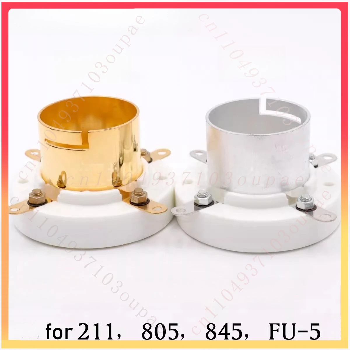 for GZC4-3B-G Large 4-Pin Electronic Tube Socket Gold-Plated Four-Pin 805 845 211 FU-5 Electronic Tube
