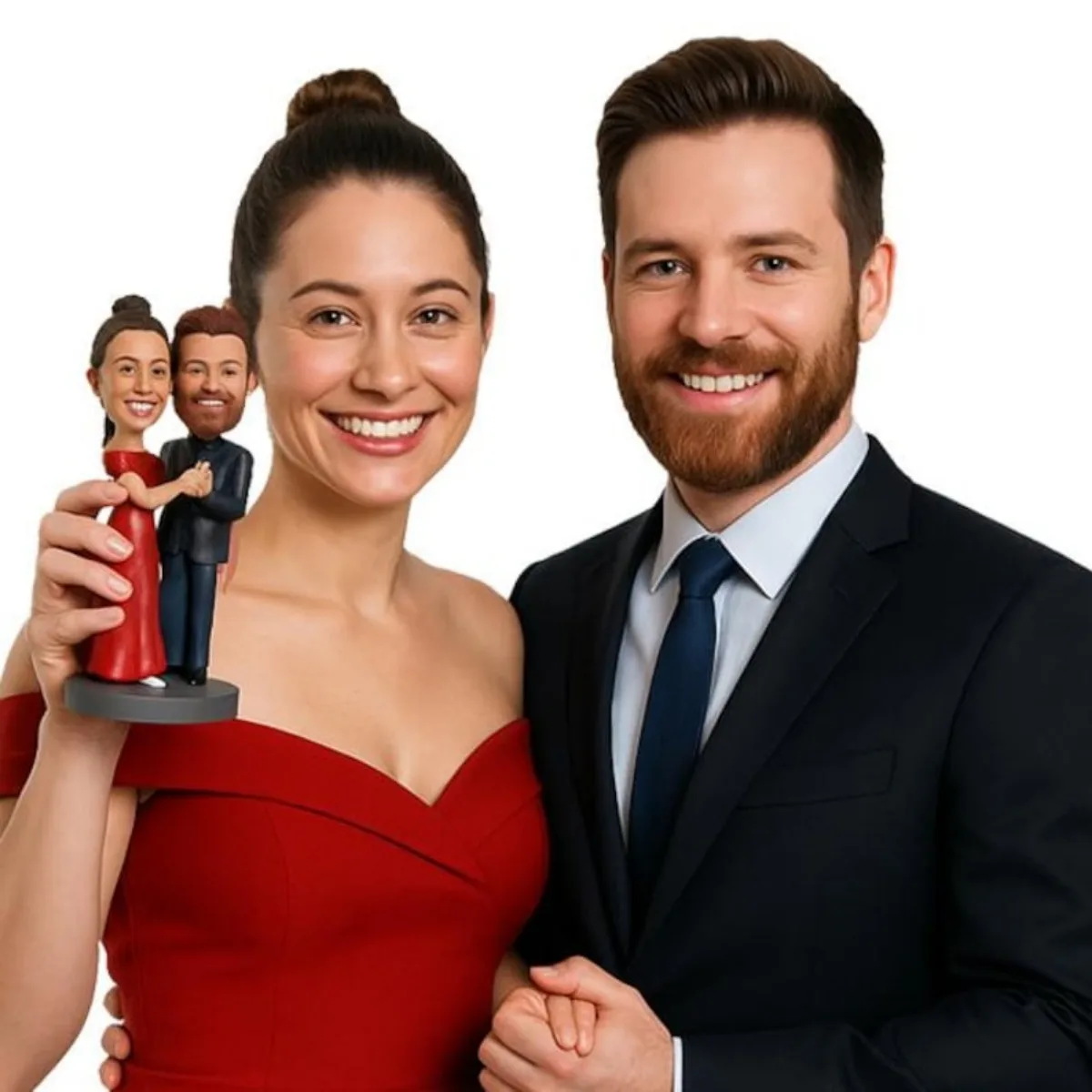 

Персонализированная фигурка-бобблхед на заказ по фото, ручная работа из глины, кукла-бобблхед, фигурки, значимый подарок-сувенир на память