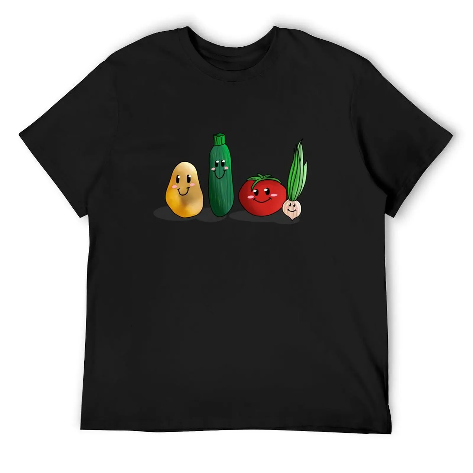 

Potato, Zucchini, Tomato, Onion T-Shirt croswit shirt man heavyweights oversizeds Men's clothing