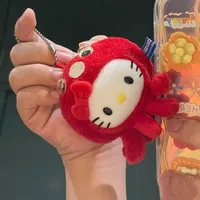 Sanrio Octopus Series Hello Kitty Plush Toys Cute Octopus Kt Bag Pendant Key Chain Decorations Doll Pendants Gift Dolls