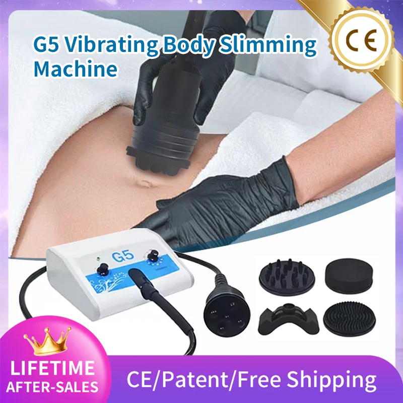 G5 Massage Machine Vibrator Muscle Relieve Slimming Cellulite Removal Home  Used Massager High Frequency Beauty Device with 5head