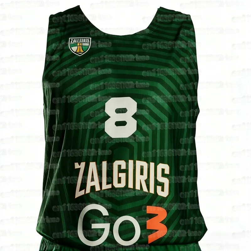 2026 Sommer Neu Zalgiris Kaunas Basketball Match Tank Top Fan-Bekleidung 3D-gedrucktes Sport-T-Shirt Atmungsaktiv Schnelltrocknend Familien-T-Shirt – Detail 12