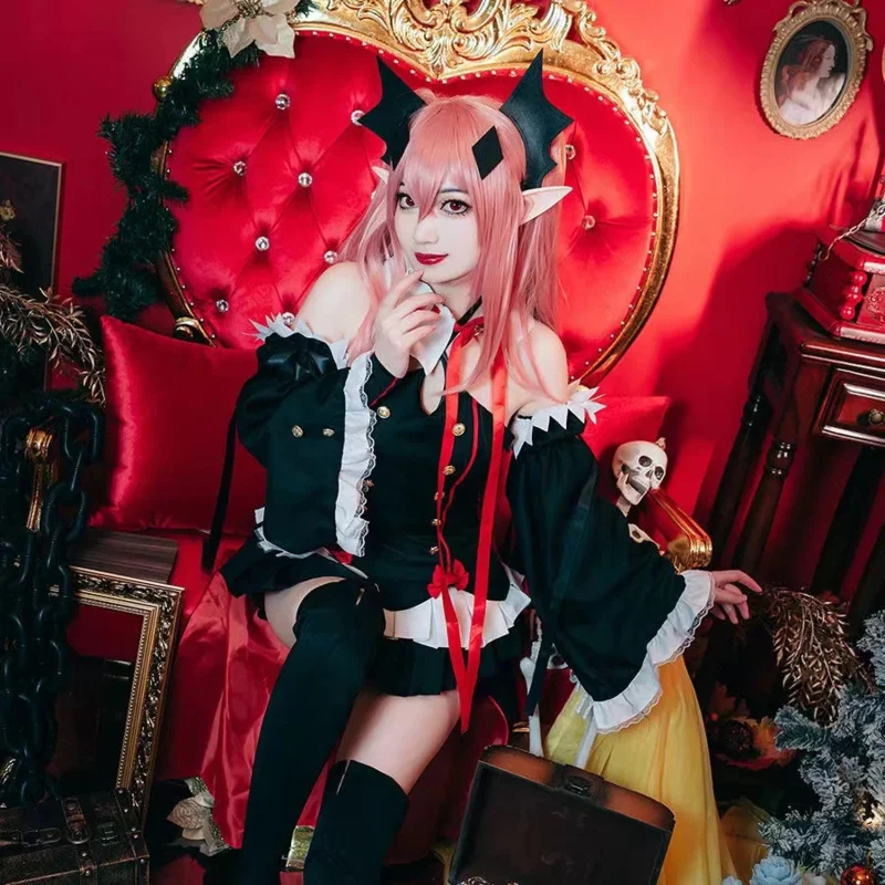 Seraph of The End Owari No Seraph Krul Tepes Cosplay Costume uniforme parrucca Cosplay Anime strega vampiro Costume di Halloween per le donne