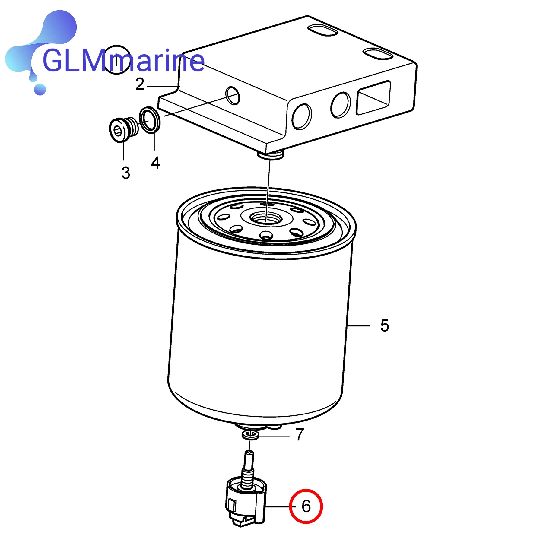 Black Water Sensor 3808616 Replacement for Volvo Penta D3 D4 D6 Sterndrives 874572