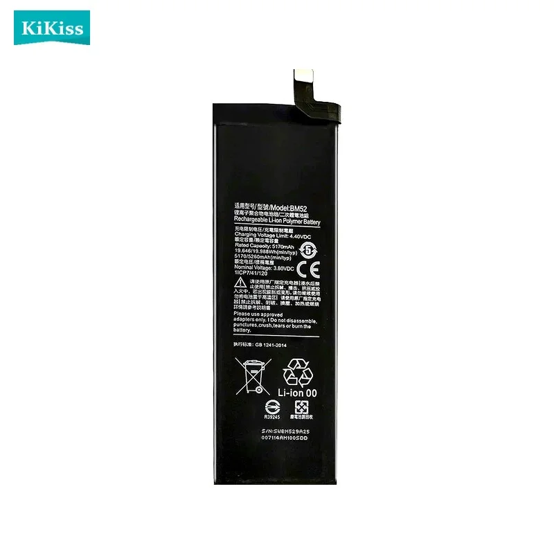 BM52 Mobile Phone Battery For Xiaomi Mi Note 10 Note10 Lite 10Lite / Mi Note 10 Note10 Pro 10Pro/ CC9pro CC9 Pro 5260mAh