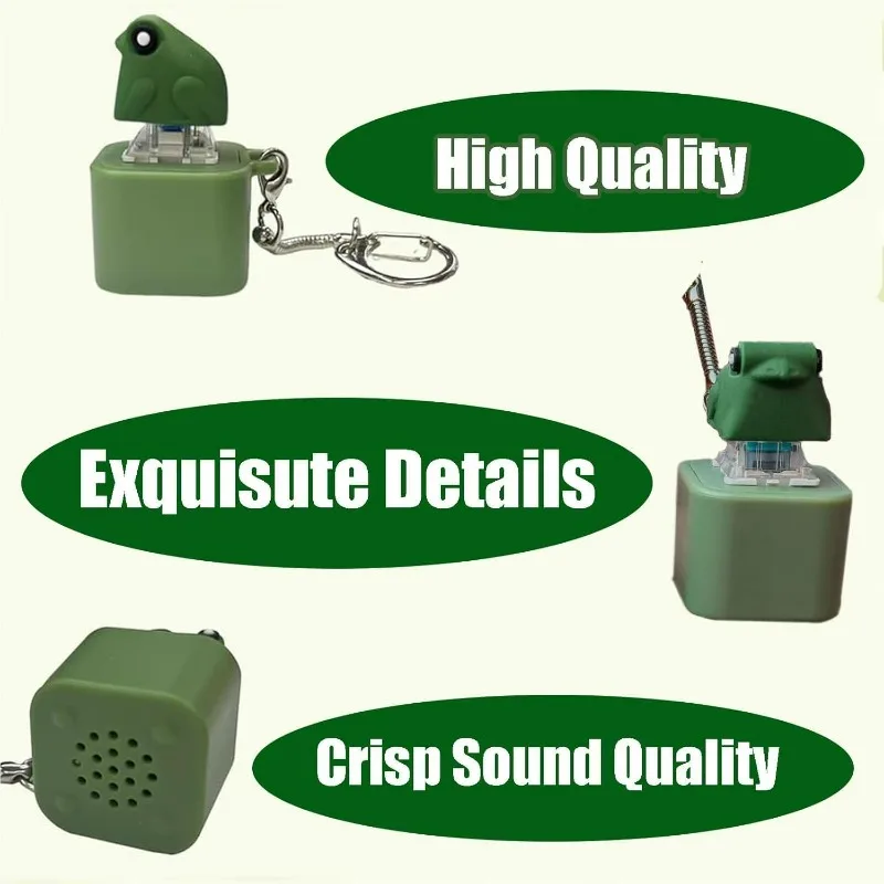 Lizard Button Keychain with Sound & Light
