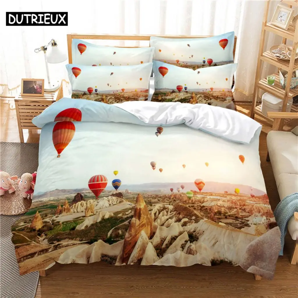 

3D Digital - Printed Beautiful Scenery - Themed Queen - Sized Duvet Cover Set with Fashionable Design