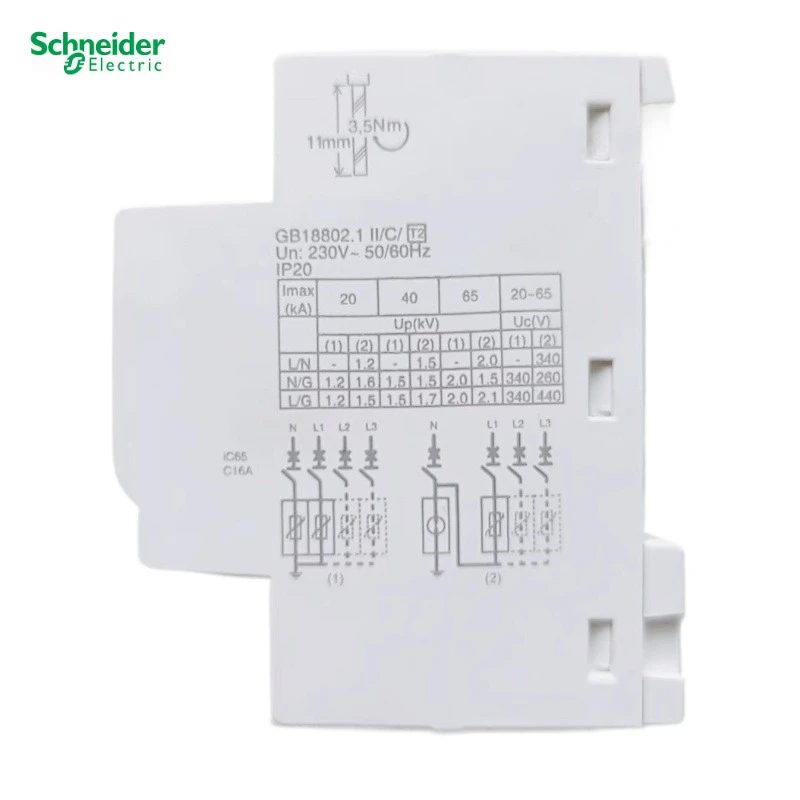 Schneider Wangao IST 2P/20KA Fixed Class T2 Surge Protector