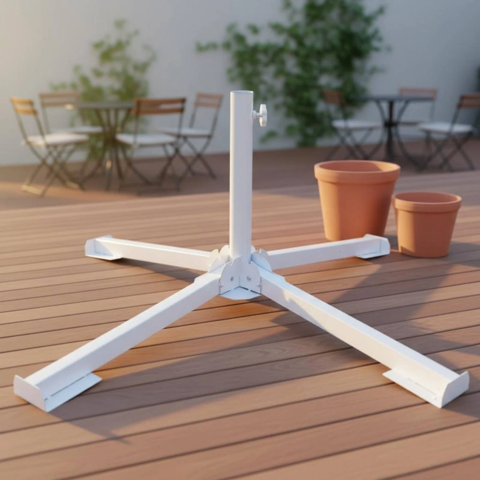 Four-Leg Base Umbrella Stand Metal Four-Leg Umbrella Base Outdoor Gear Compact Home Accessory Portable