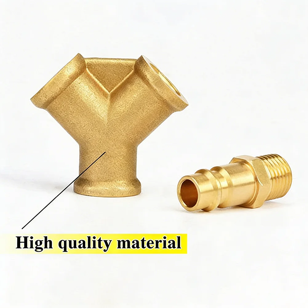 For Mobile Installations Air Distributor Brass And Nickel-plated Copper Integrated Gaskets Three-way Distribution