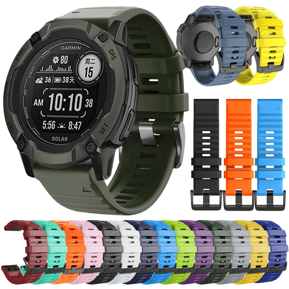 QuickFit Watch Band for Garmin Instinct 2X Solar 26mm Soft Silicone Sport Wristband Forerunner 965 955 935 22mm SmartWatch Strap