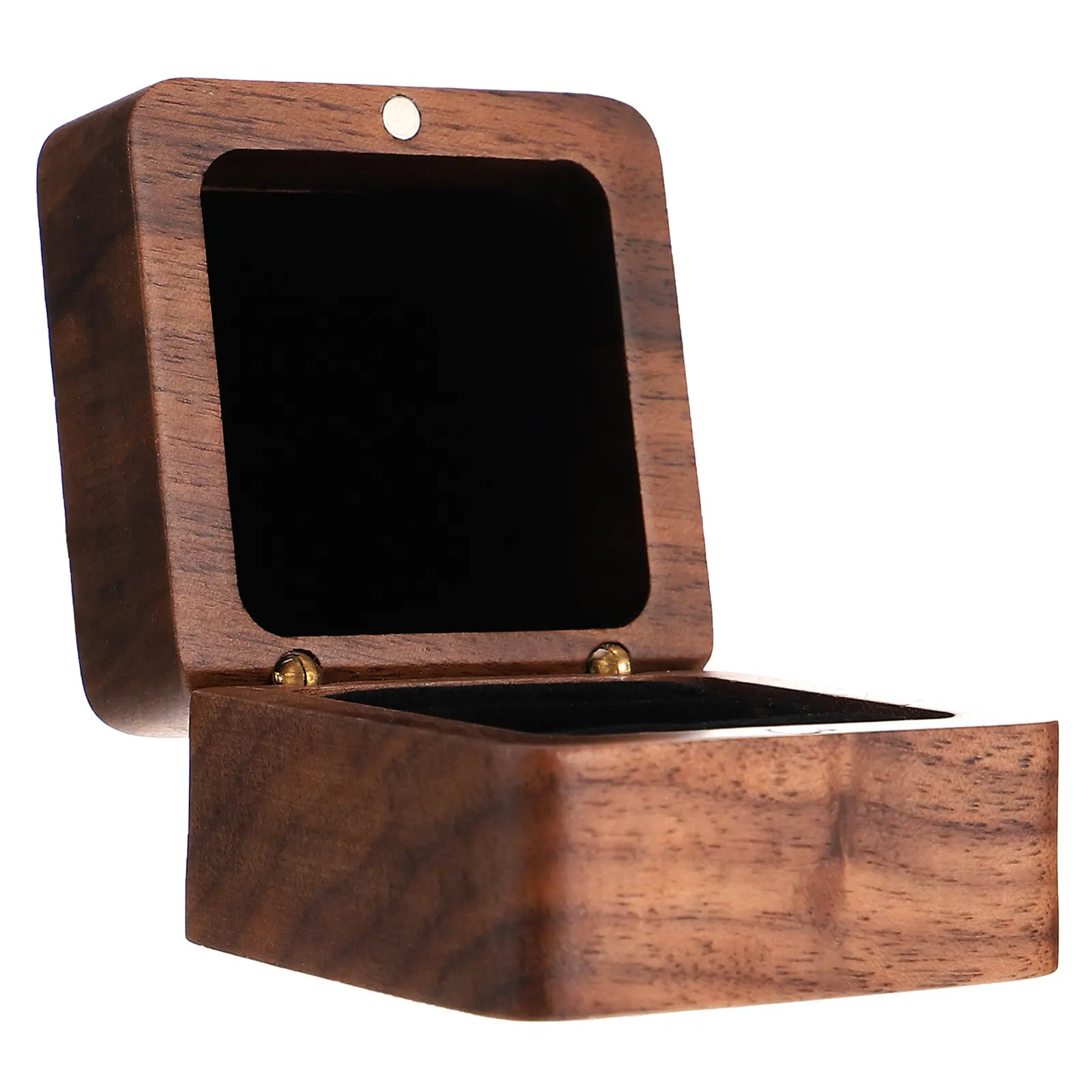 

Wooden Ring Box Solid Design Waterproof Jewelry Holder for Engagement Wedding Proposal Organizer Wooden Ring Box