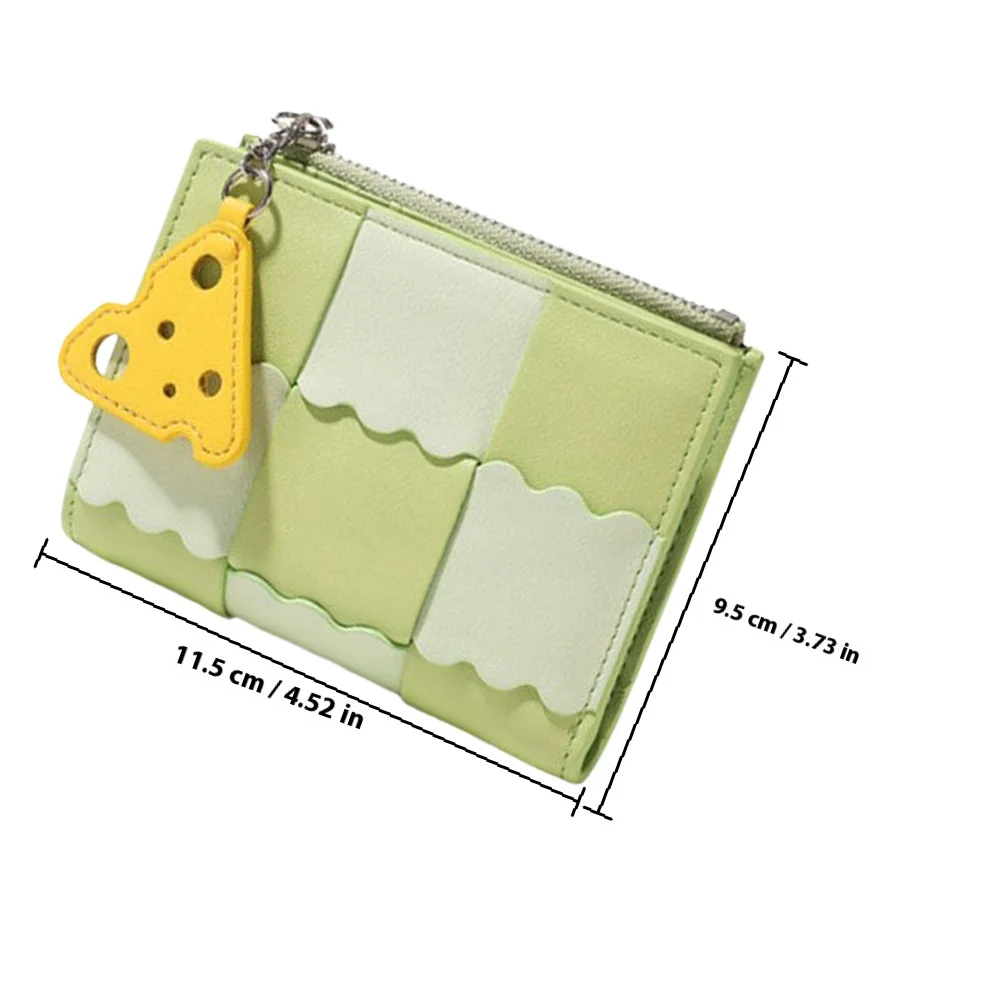 محفظة نسائية صغيرة لبطاقات الائتمان قابلة للطي وخفيفة الوزن ومحفظة قصيرة لطيفة لتغيير العملات المعدنية وحقيبة منظم للبطاقات