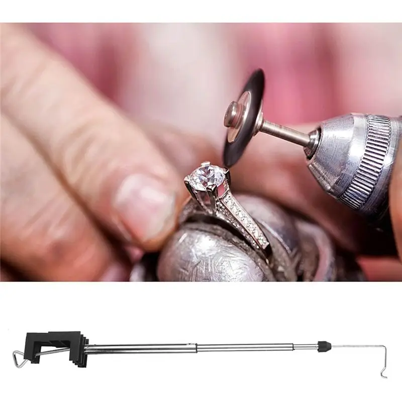 ABRW-Rotary Tool Grinder Telescopic Hook Drill Rack Flexible Shaft Hook Hanging Tool Belt Adjustable Steel Rod For Industrial