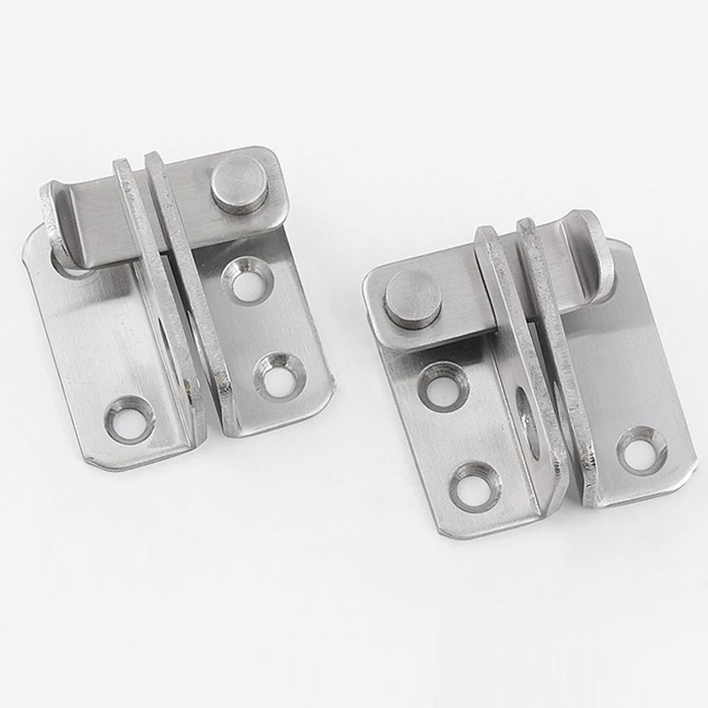 

Door Bolts Latches 2 in Stainless Steel Safety Anti theft Lock Buckle for Window Door Hardware Furniture Home Office Wood