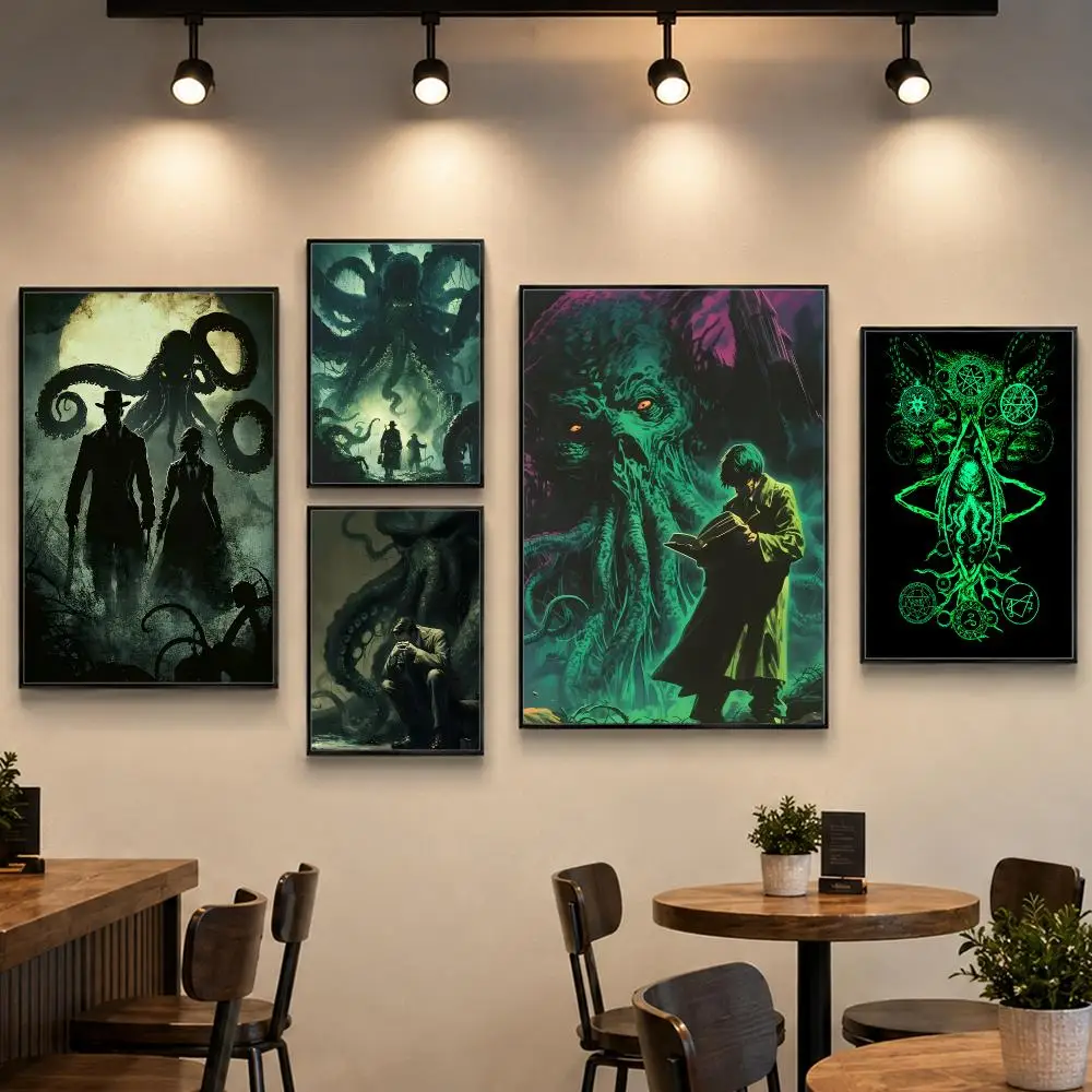 Literature C-Cthulhu Mythos Poster PP Paper Decorative Wall Art for Living RoomsBedrooms Bars Cafes Stylish Home Decor Gift