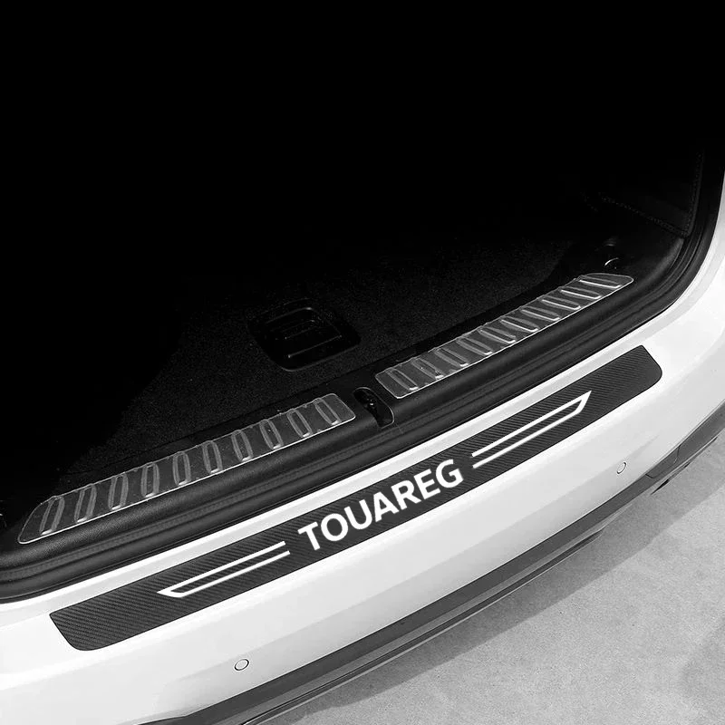 Car Decals for VW Touareg Logo Door Threshold Protective Anti Scratch Stickers Trunk Doorsill Bumper Strips Decor