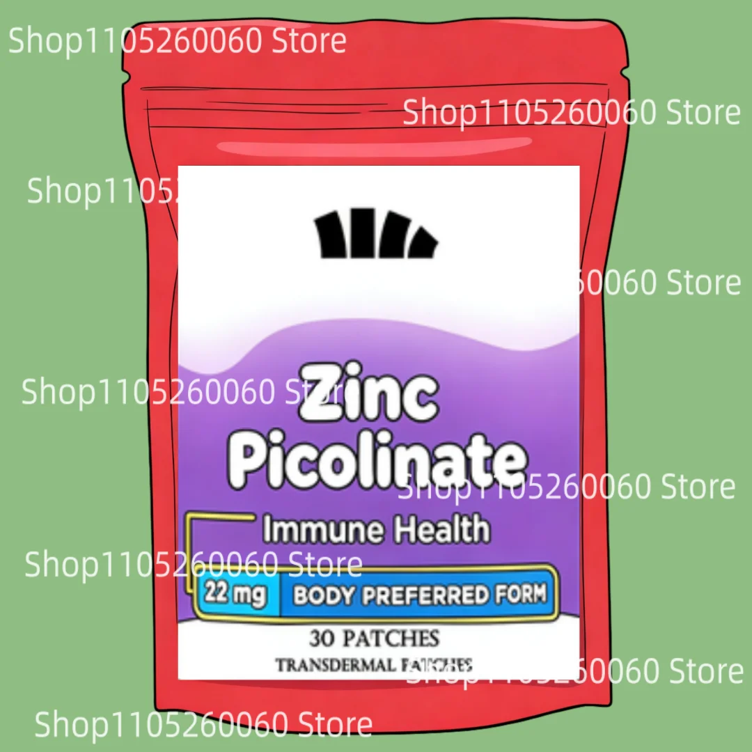 Zinc Picolinate - Well-absorbed Zinc Supplement For Growth And Immune Function - Transdermal Patches 30 Patches