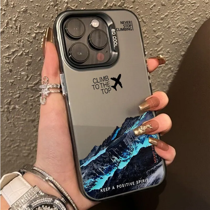 حافظة لهاتف سامسونج جالاكسي S25 S24 S23 S22 S21 S20 Plus Ultra S24FE Note 20 S25 Ultra 5G غطاء جبل الثلج أورورا درع تصفيح