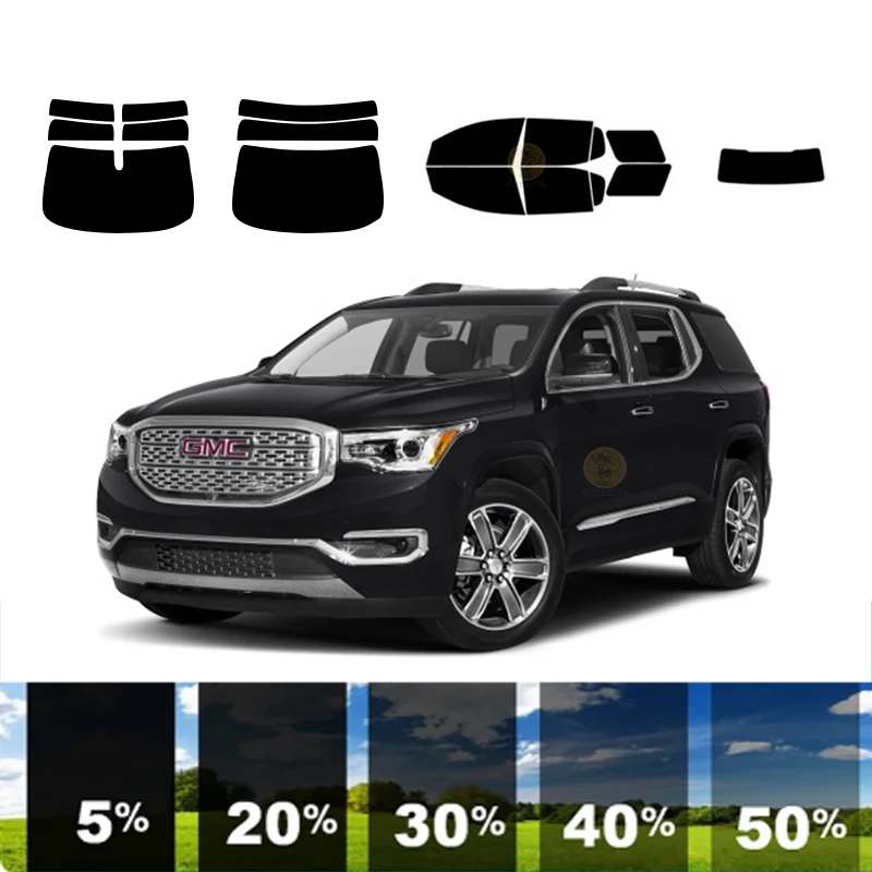 precut Removable Window Tint Film For Car 100% UVR 5%-35%VLT Heat Insulation Carbon ﻿For GMC ACADIA 4 DR SUV 2017-2023