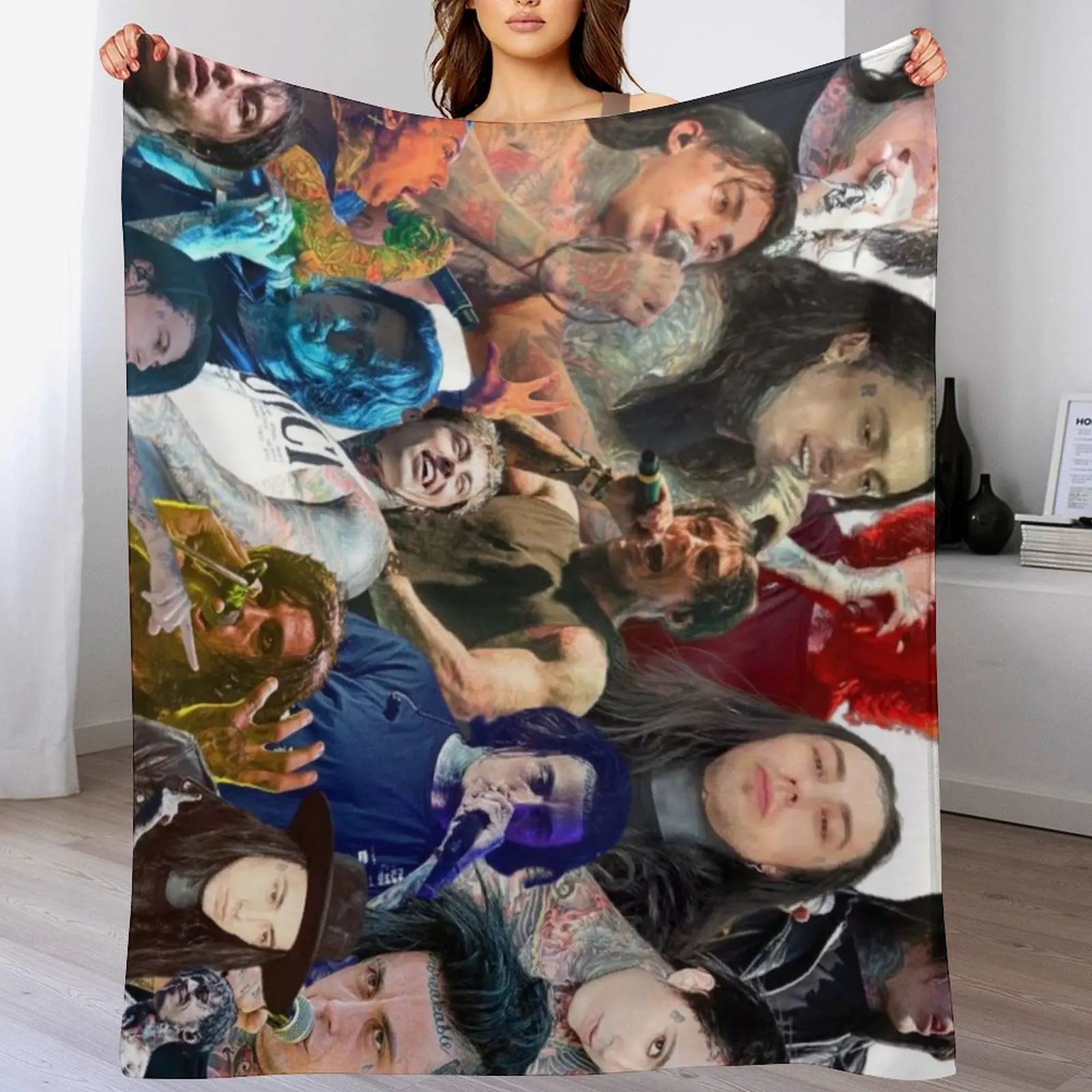 

ronnie radke photo collage Throw Blanket anime cosplay anime Bed Fashionable Summer Blankets