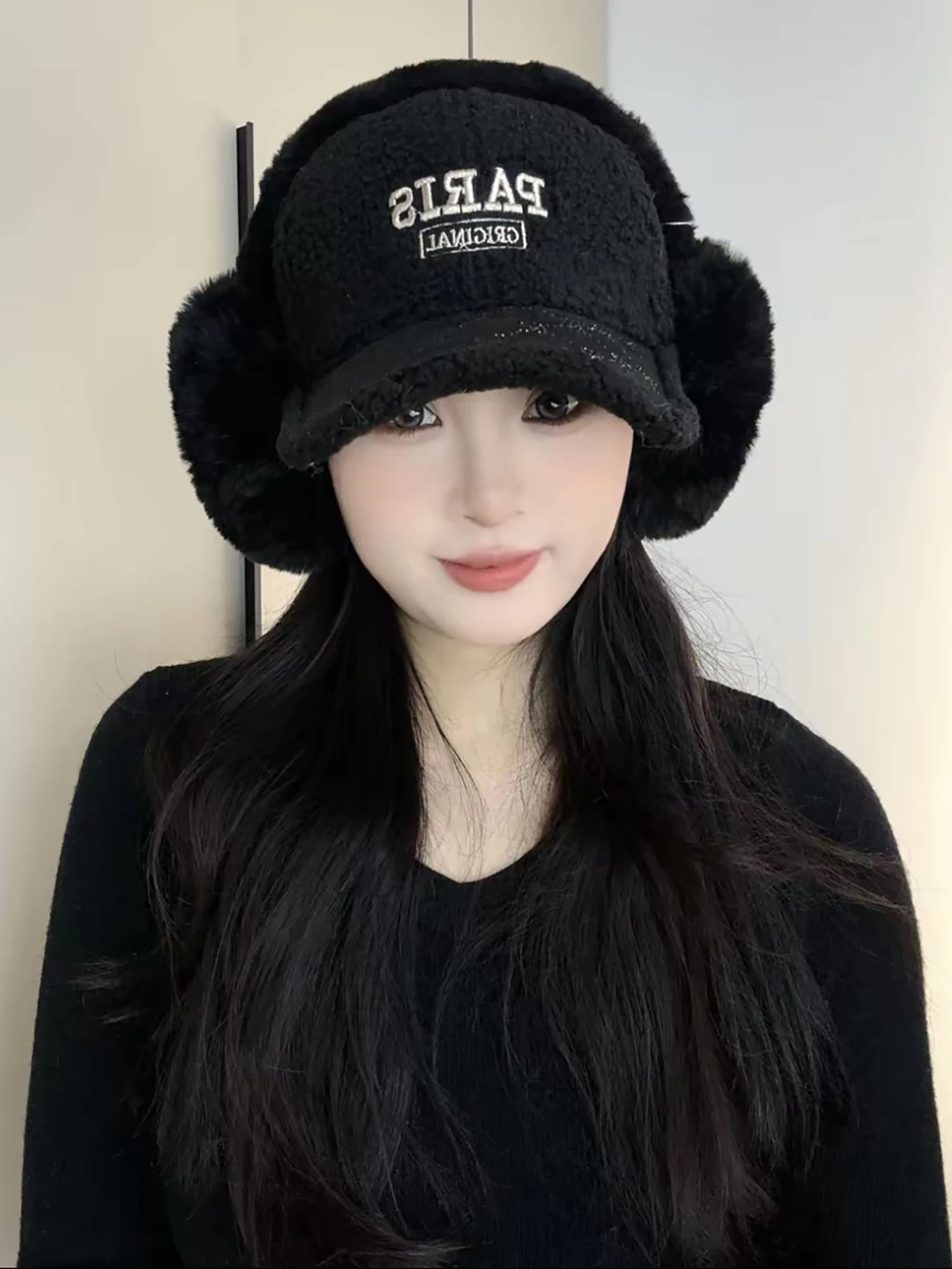 bone-de-beisebol-fce-quente-de-inverno-com-bordado-de-diamante-plu-ear-covers-alca-ajustavel-para-homens-e-mulheres-casual-sle