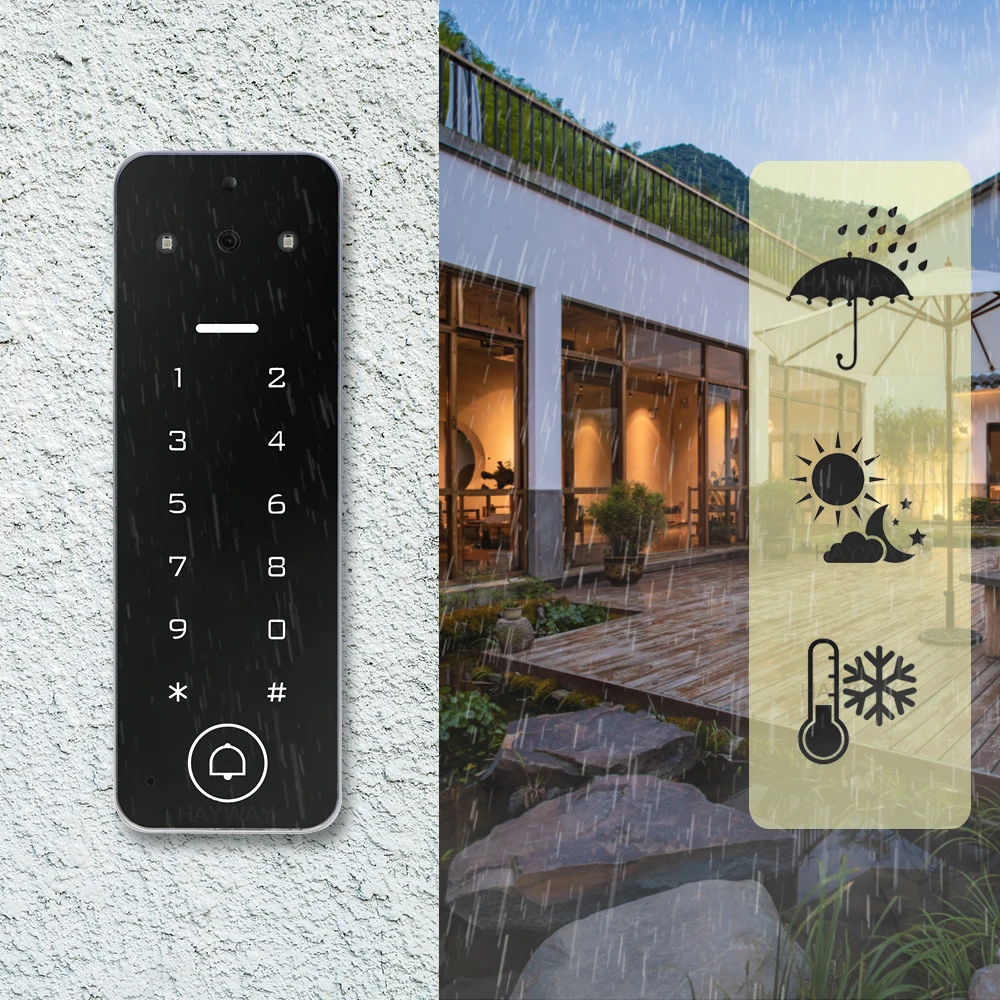 WiFi Wireless Tuya HD Video Doorbell Home Video Intercom Doorphone Camera Support One-key Unlock RFID Card Password Unlocking