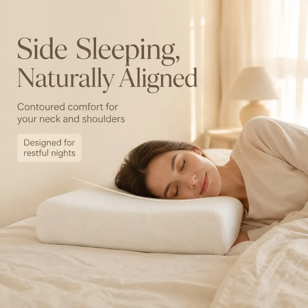 Premium Home Comfortable Memory Cotton Pillow with Slow Resilience, Single Neck Pillow, Zero Pressure Breathable Pillow